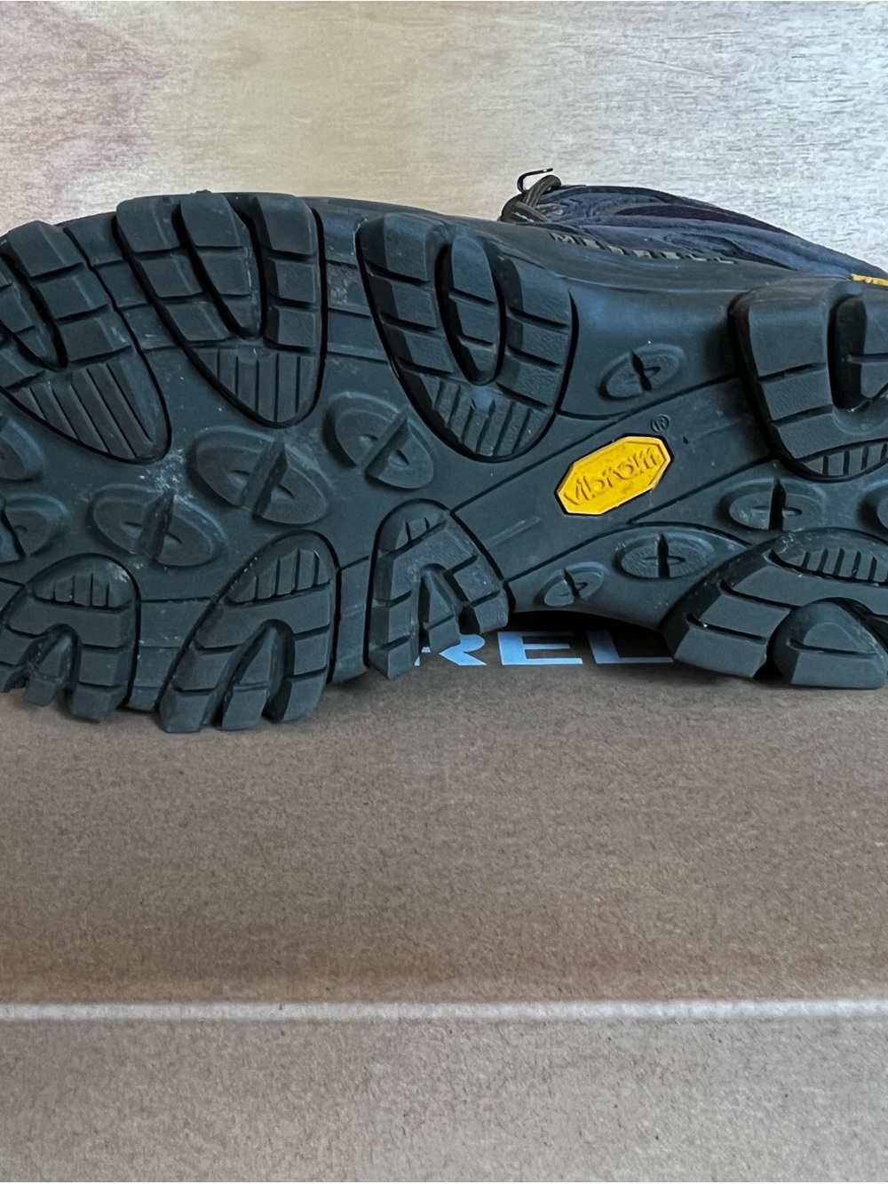 Merrell Men's Moab 3 Mid Black/Beluga Trail Shoes 10.5 Wide - Picture 4 of 5